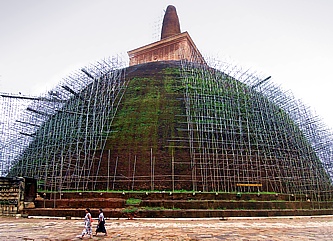 120 m high and over 1700 years old brick Pagoda Abhayagiri Dagoba