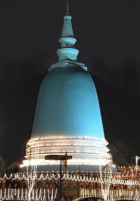 Christmas illuminated Pagoda in Colombo city center
