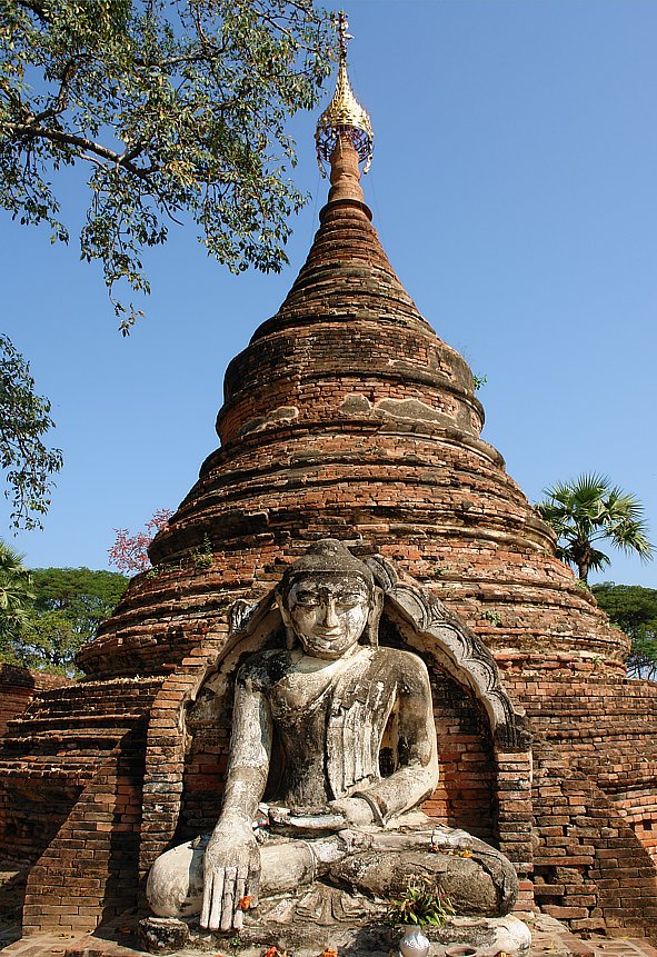 Brick pagoda in Ava
