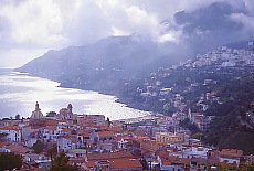 Lookout from Salerno onto Amalfi coast