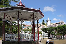 Market square in Horta auf Faial