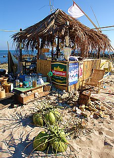 Coconuts Beachbar on White Island near Ngapali