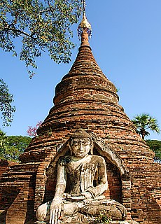 Brick pagoda in Ava