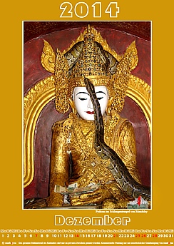 Theme calendar Myanmar the Golden Country