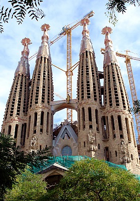 large construction site Sagrada Familia
