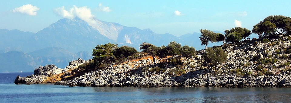 Wild Lycian coast at Aga Limani, anchorage of our first day