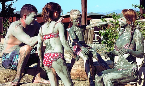 Mud bath in the swampland of Dalyan