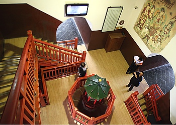 Inside the seven floor wild goose pagoda in Xi'an