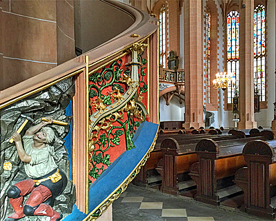 St.Annenkirche mit Bergbaumotiven in Annaberg-Buchholz