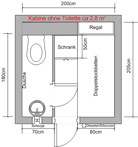 tiny Cabin No. 9 on the Idriva sailing ship Petrina