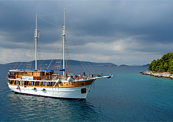 Bathing and swimming stop on the south side of the island Solta