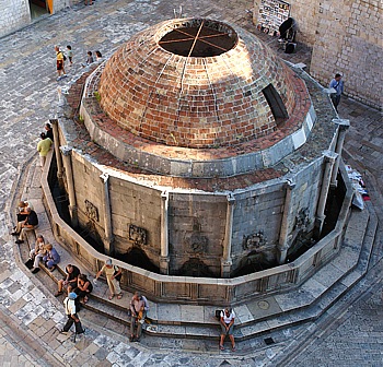 Onofrio Fountain at the Pile Gate in the old town of Dubrovnik