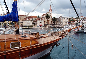 Largest marina of Milna on the island Brac