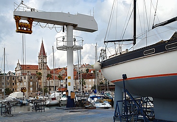 Largest marina of Milna on the island Brac