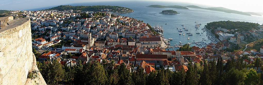 Old Town and offshore island world of Hvar