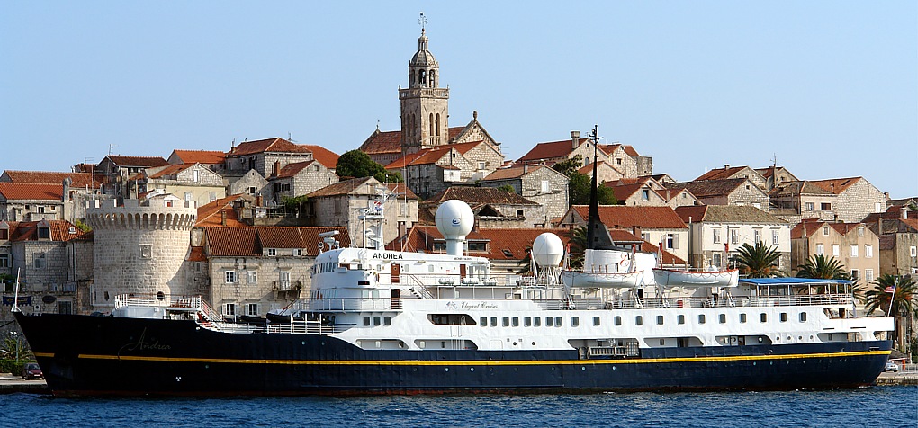 Fortress walls and towers of the medieval town Korcula