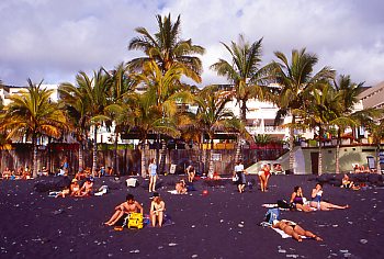 Palm beach of Puerto Naos