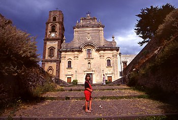 Aufgang zur Burg in Lipari