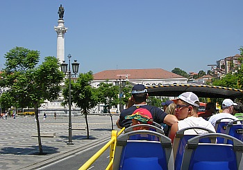 Sightseeing with the double-decker bus