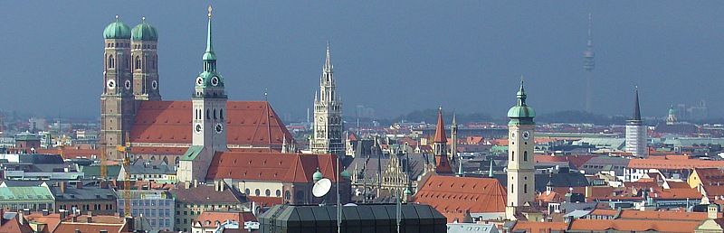 Munich Skyline seen from the tower of the German Museum