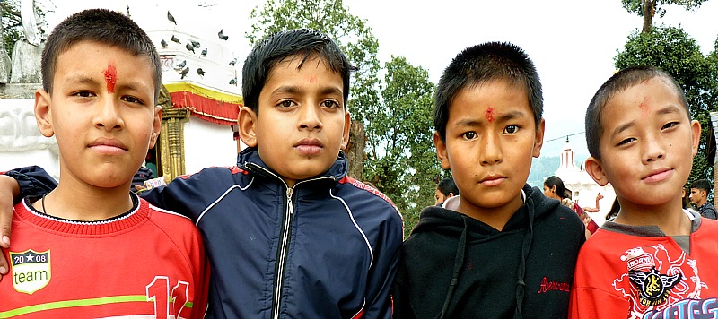 Cool Nepali boys in Kathmandu