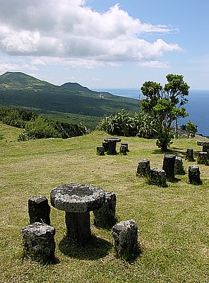 Rustic Picnic Area on the Azores island Faial