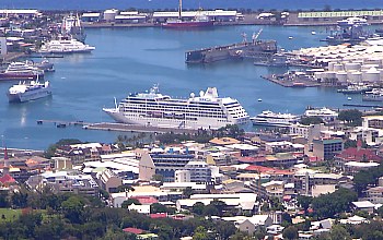 View from the Hotel Belvedere downto the port of Papeete