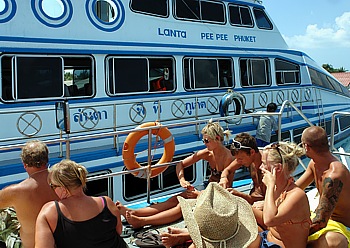 Scheduled boat service shuttles between Ko Lanta, Ko Phi Phi and Phuket