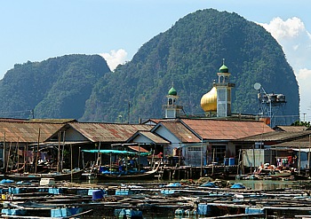 Floating Market on the Panyee Island in the Phang Nga Marine National Park