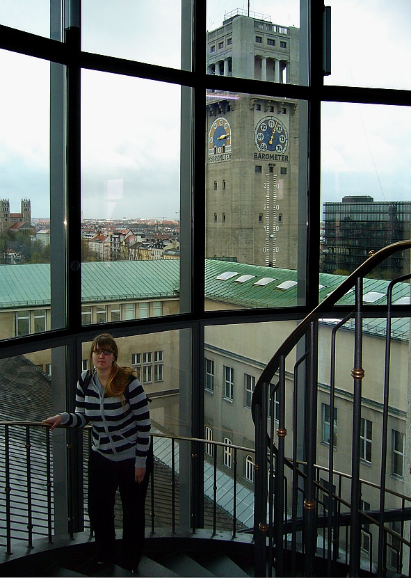 On top of clock tower at German Museum