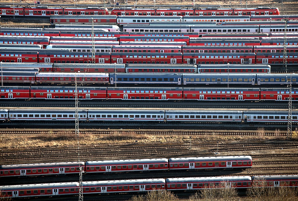 Parked S-Bahn trains in Munich Pasing