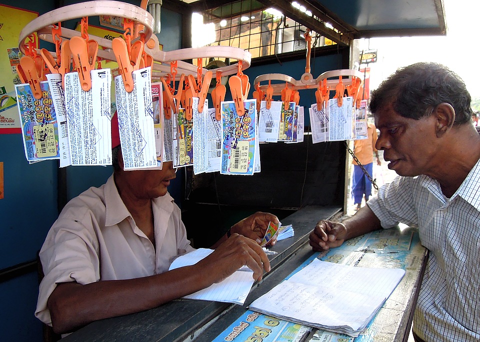 Lottery ticket seller in Colombo