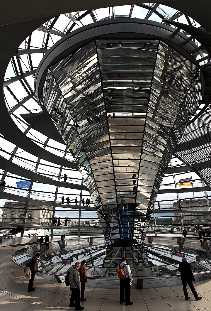 Glass dome of the German Reichstag Berlin