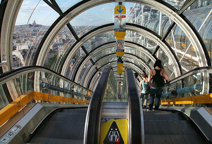 Escalators in Centre Pompidou