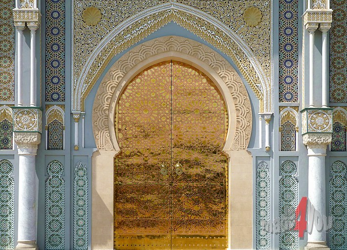 Verschlossene Tore des Knigspalastes in Rabat