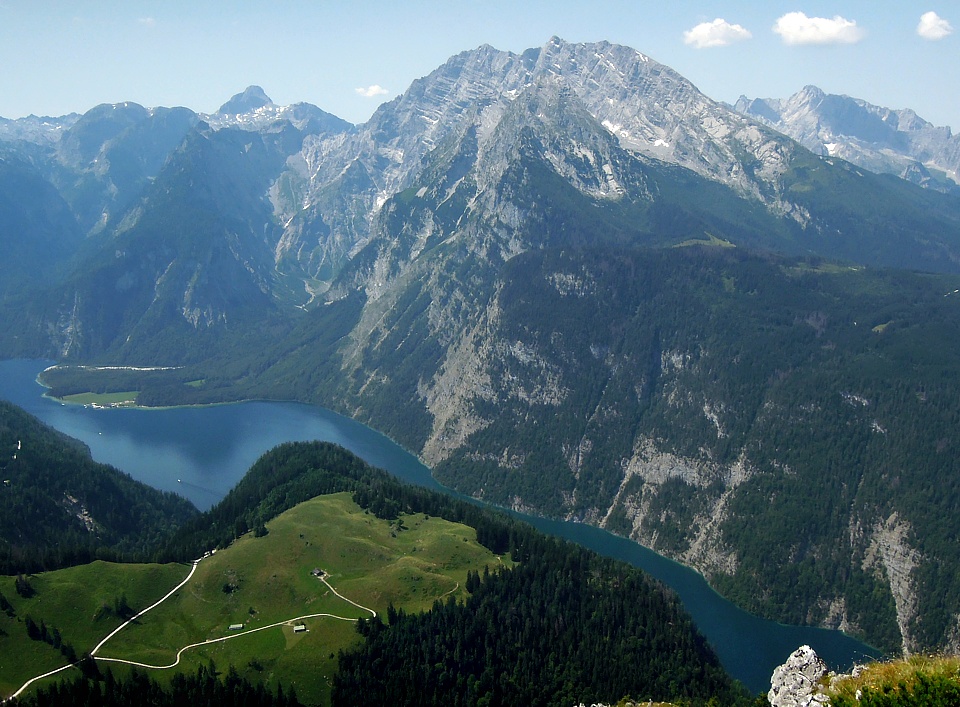 View from Jenner mountain down to the Koenigssee