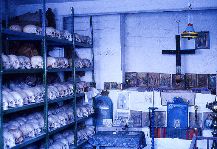 Bonehouse in Monastery Simonopetra