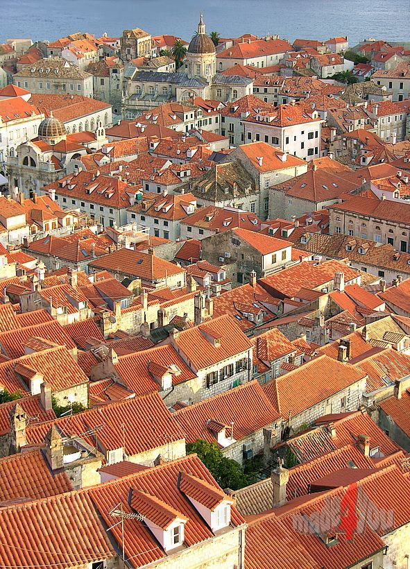 Over the tiled roofs of Dubrovnik