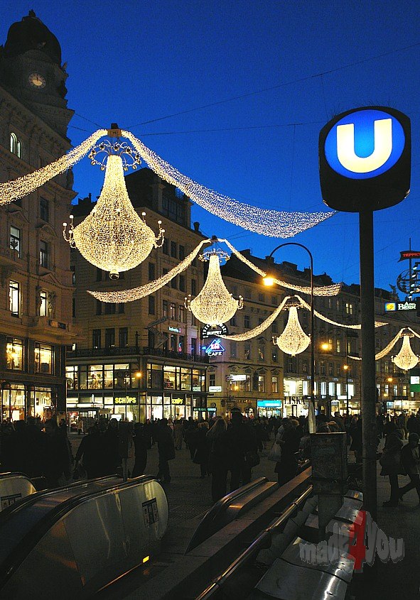 Chrismas lights on the Graben in Vienna
