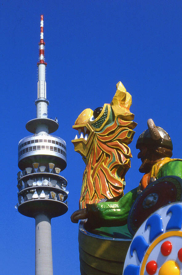 Olympia tower with spring festival
