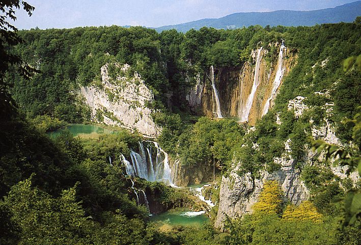 Waterfalls in Plitvice lakes