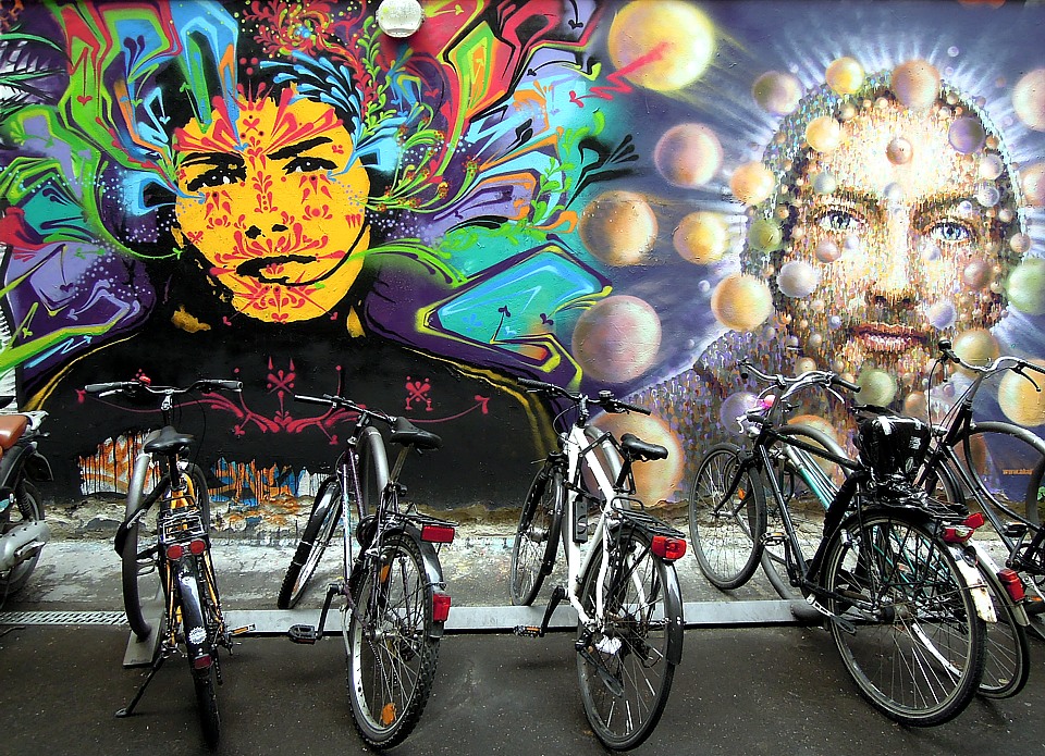 Crazy Berlin - bicycle rack near Hackescher Markt