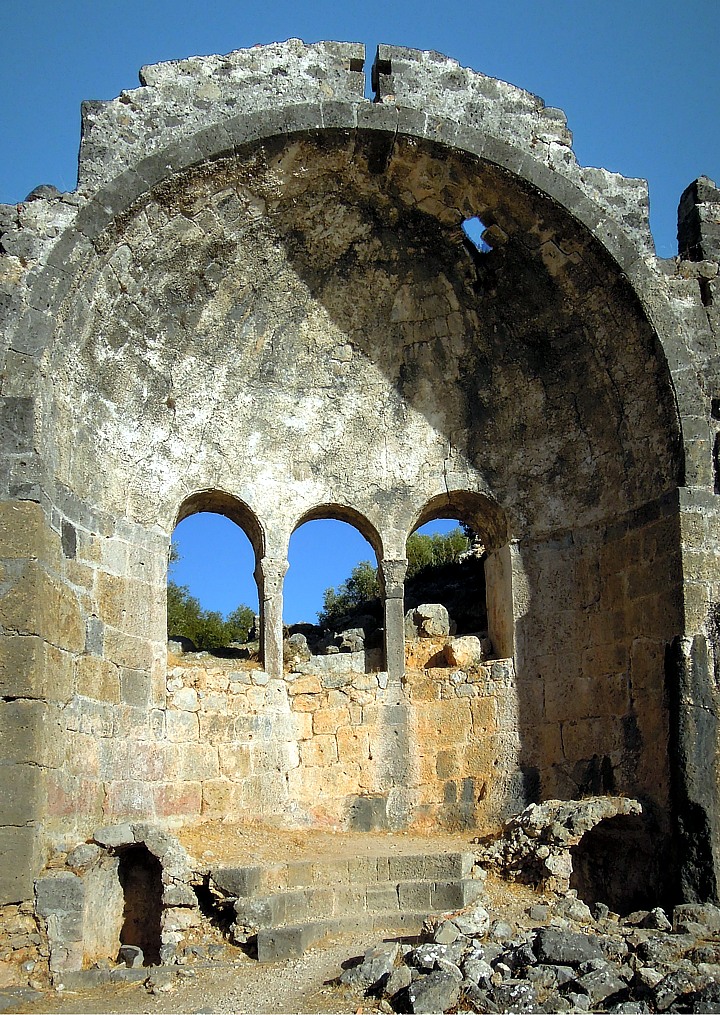 Byzantine ruins on the island Gemiler