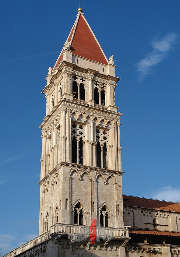 Clocktower of the gothic Cathedral in Trogir