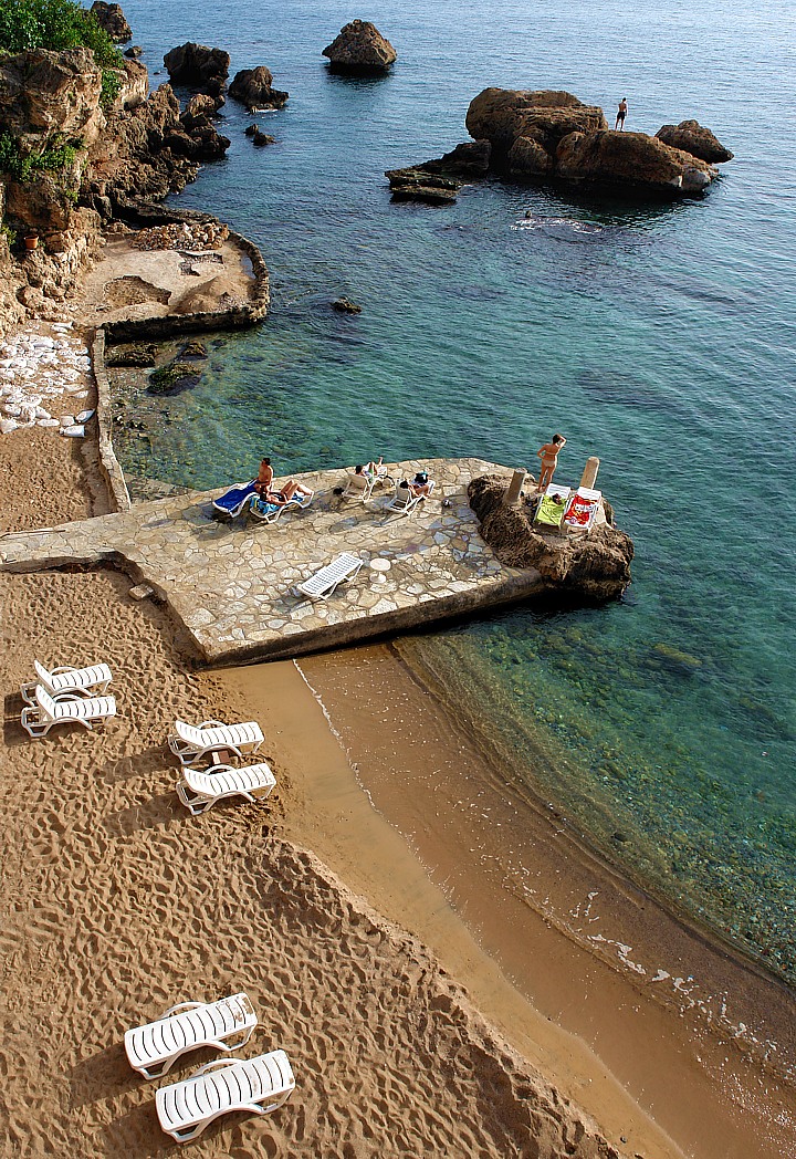 Dream beach in the coastal cliffs of Antalya