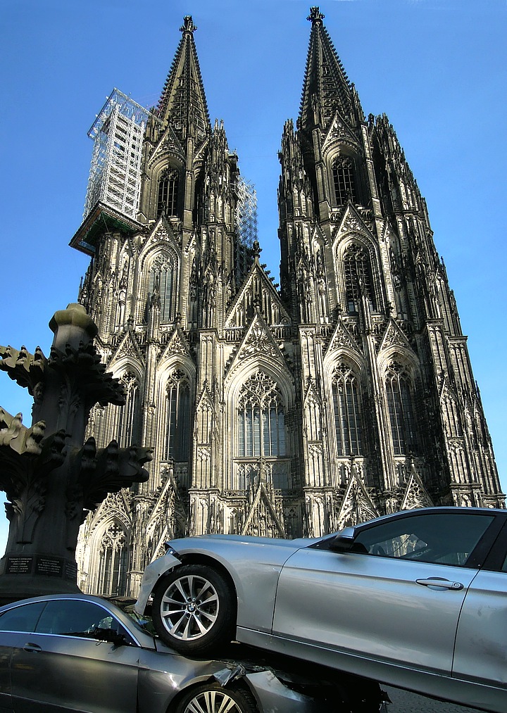 Filmaufnahmen auf der Cologne Domplatte