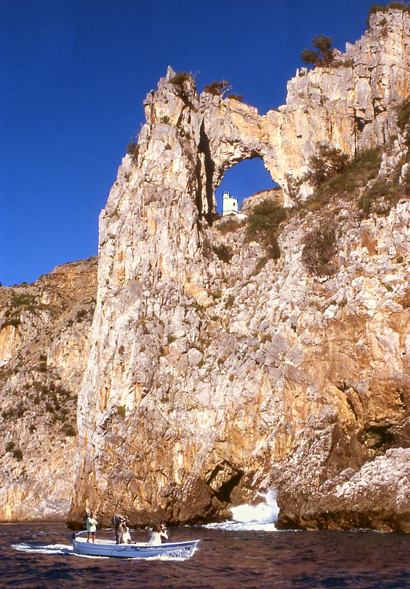 Rock archway near Cape Palinuro