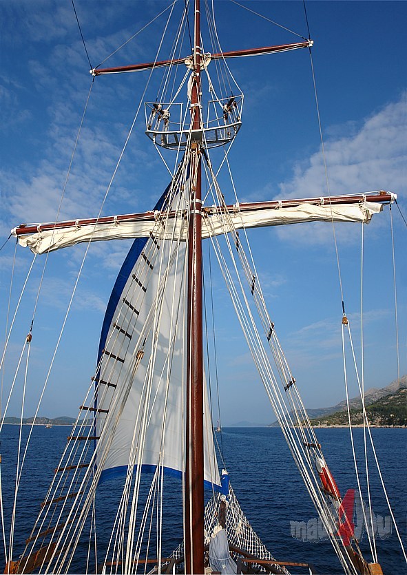 Sailing ships masts and rigging