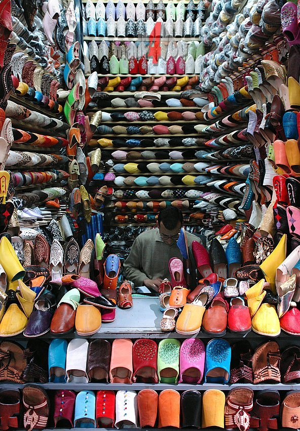 Shoes shop in the Medina of Fes