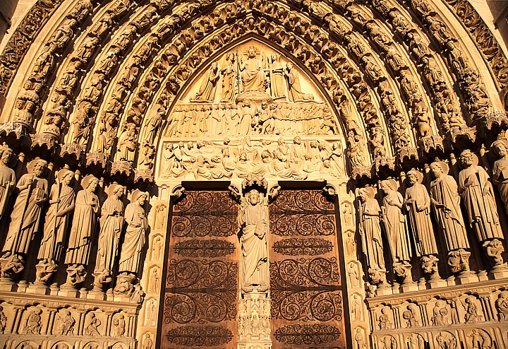 Entrance to Notre Dame cathedral